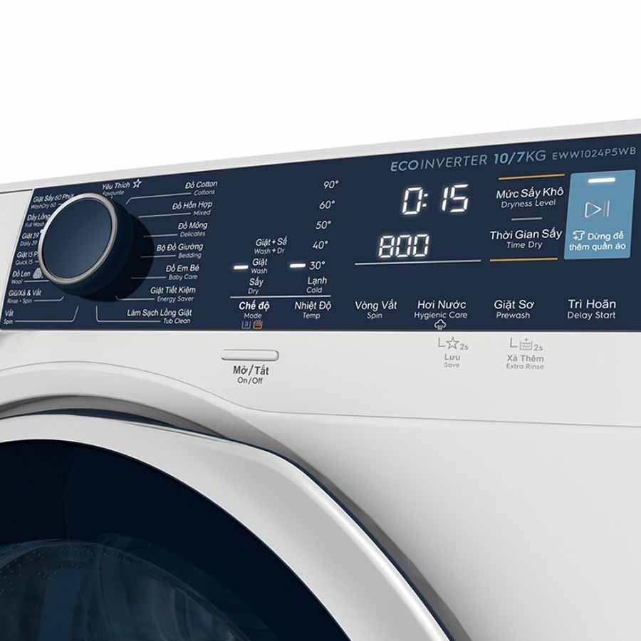 Máy giặt sấy Electrolux Inverter 10/7 kg EWW1024P5WB