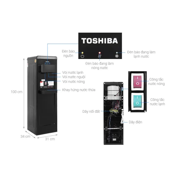 Cây nước nóng lạnh Toshiba RWF-W1917TV