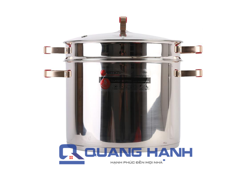 Bộ nồi xửng hấp Elmich inox 304 Red Velvet 28cm EL0979 - toàn cảnh sản phẩm