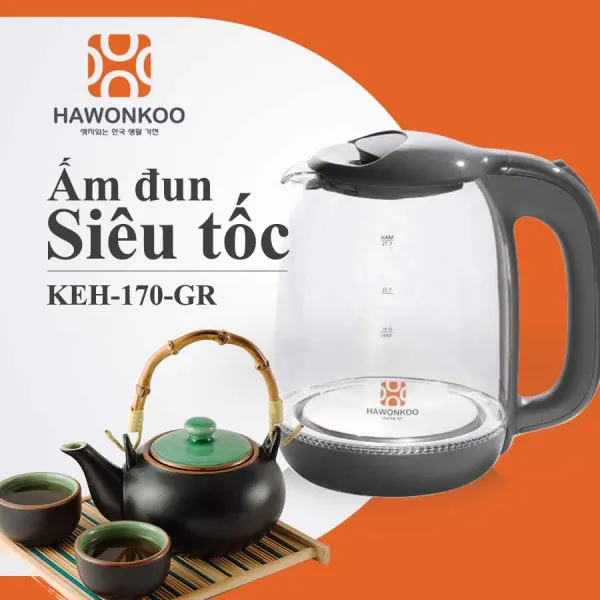 Ấm siêu tốc Hawonkoo KEH-170-GR