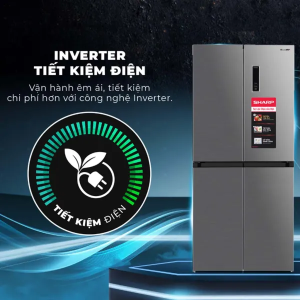 Tủ lạnh Sharp Inverter 362 lít Multi Door SJ-FX420V-SL