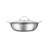 Chảo xào Inox cao cấp 3 lớp đáy liền Elmich Trimax EL3798 size 30cm