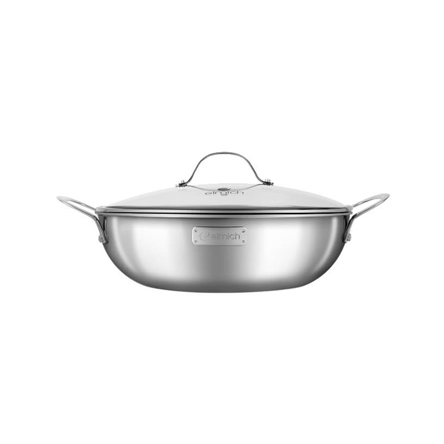 Chảo xào Inox cao cấp 3 lớp đáy liền Elmich Trimax EL3798 size 30cm - toàn cảnh sản phẩm