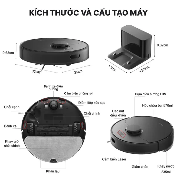 Robot hút bụi lau nhà Dreame D9 Max