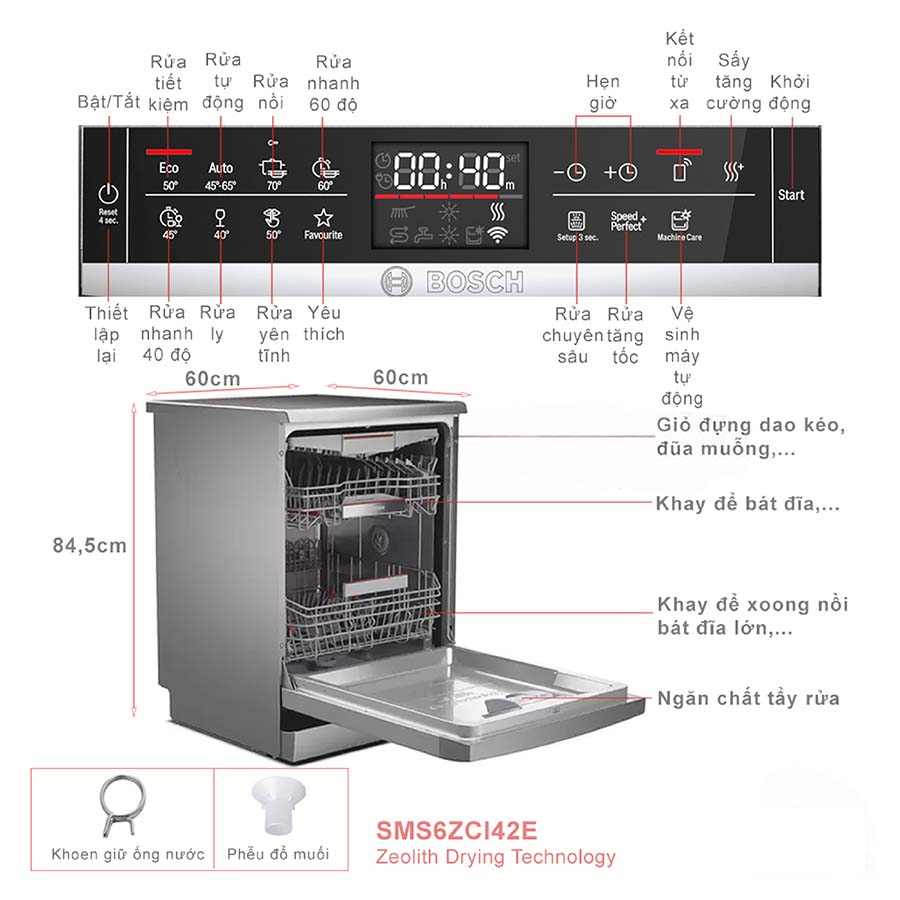 Máy rửa bát Bosch SMS6ZCI42E