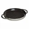 Chảo gang tròn Staub màu xám 26cm