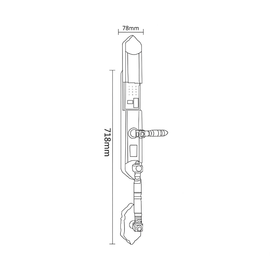Khóa điện tử Hyundai HY-SLC8817 Gold