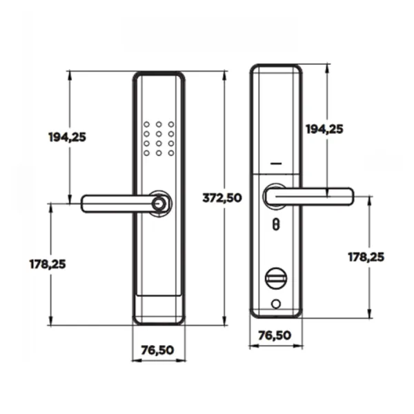 Khóa điện tử Hyundai cửa gỗ HY-SL007