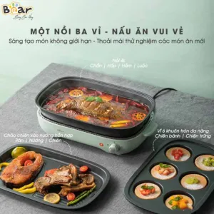 Nồi Lẩu Nướng Đa Năng 3 in 1  Bear SUBE004
