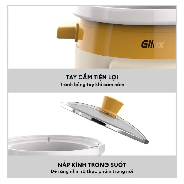 Nồi kho hầm chậm 2 lít Gilux GLN85