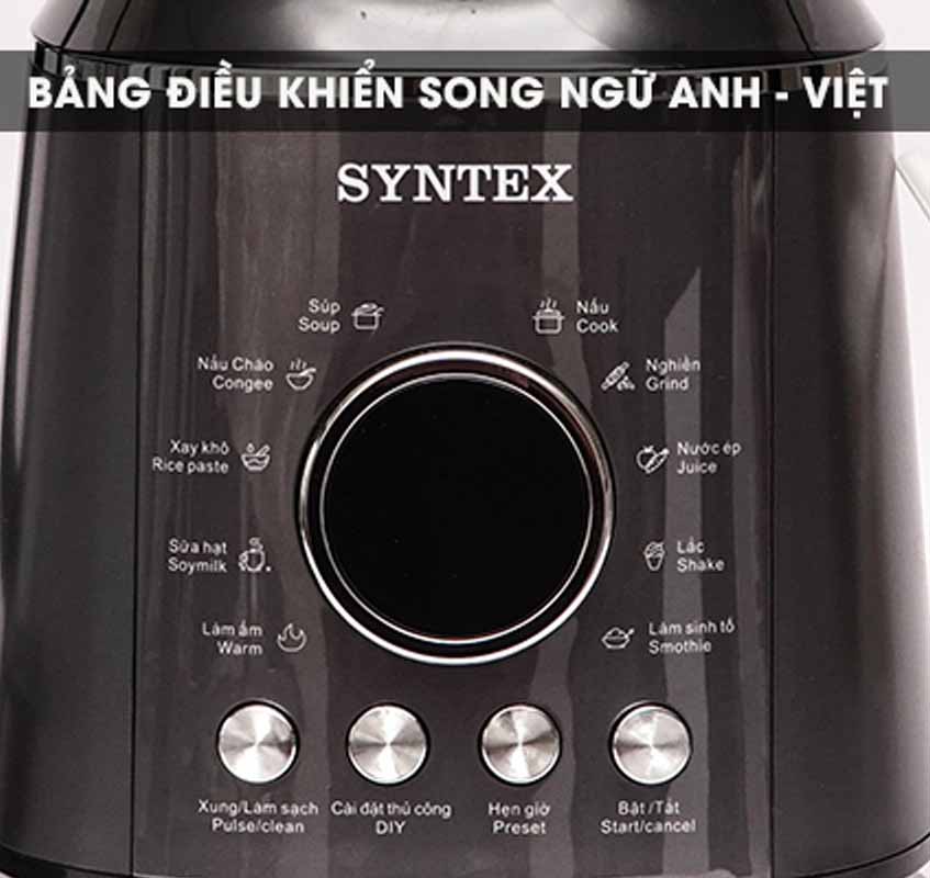 Các chức năng trên máy làm sữa hạt Syntex