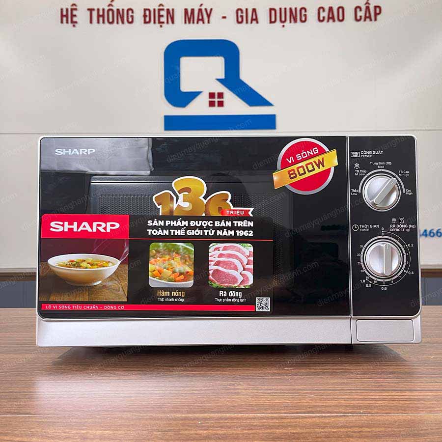 Ảnh thực tế Lò vi sóng cơ Sharp R-205VN-S 20 lít
