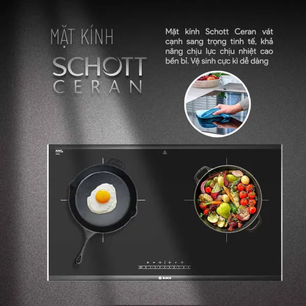 Bếp từ đôi Bosch PPI82560MS Serie 8