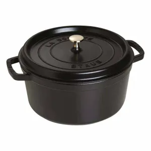 Nồi gang tròn Staub màu đen 28cm – 6.7L