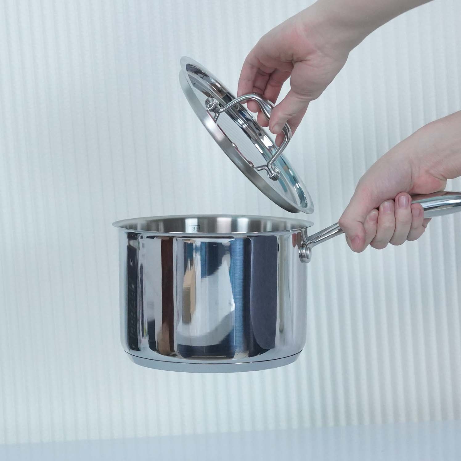 Ảnh thực tế Quánh Inox cao cấp Ciwete 18cm SS0203-D