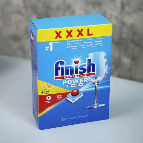 Viên rửa bát Finish Power Essential 112 viên hương chanh