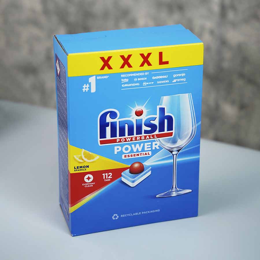 Viên rửa bát Finish Power Essential 112 viên hương chanh