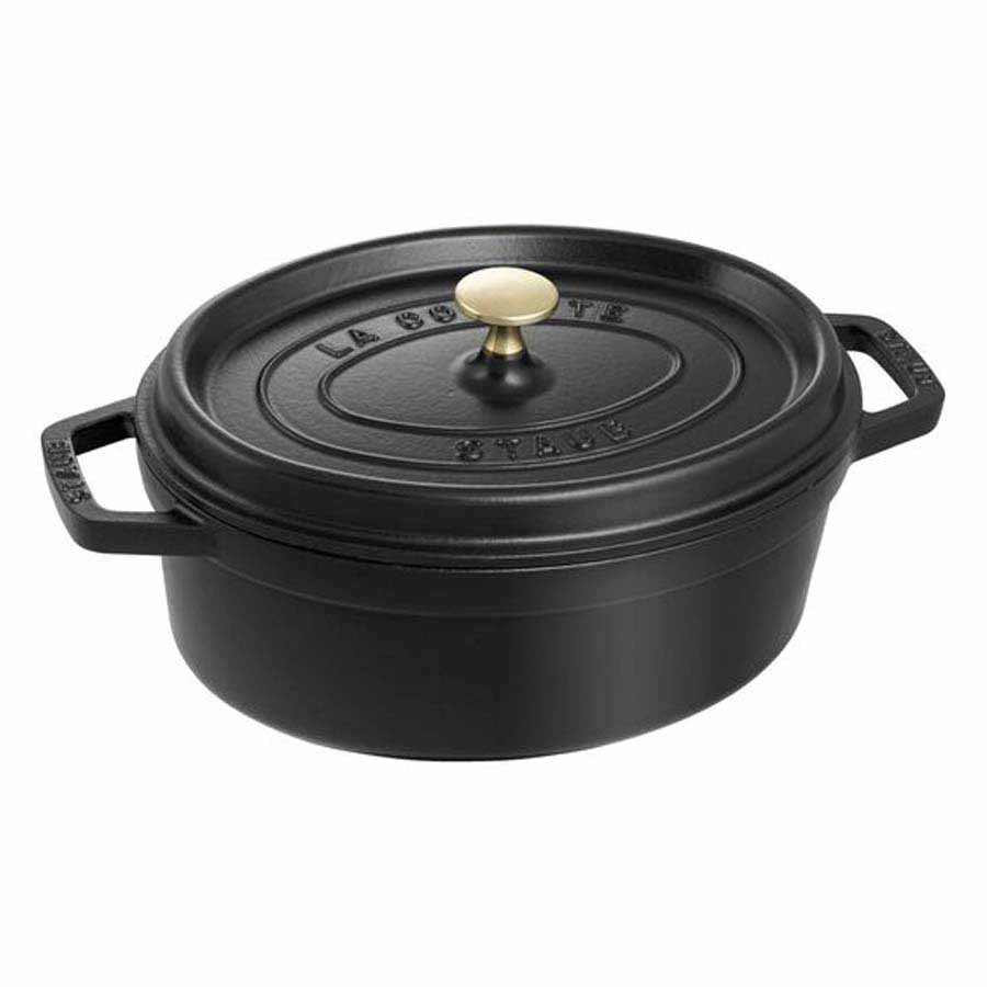 Nồi gang oval Staub màu đen 27cm – 3.2L - toàn cảnh sản phẩm