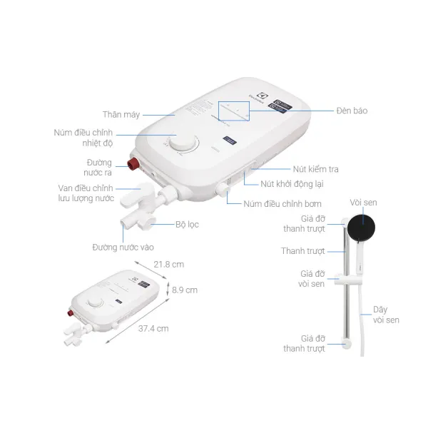 Máy nước nóng trực tiếp Electrolux EWE451QB-W4