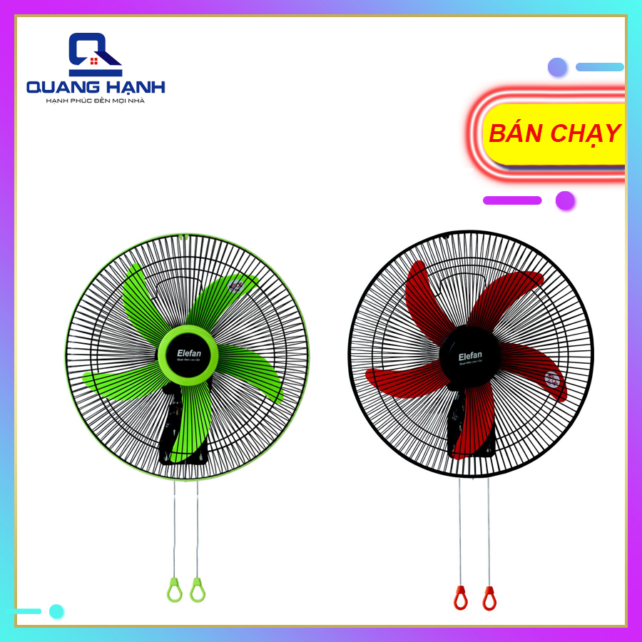 Quạt treo tường Elefan thân sắt cánh 45cm T4505-2D - toàn cảnh sản phẩm