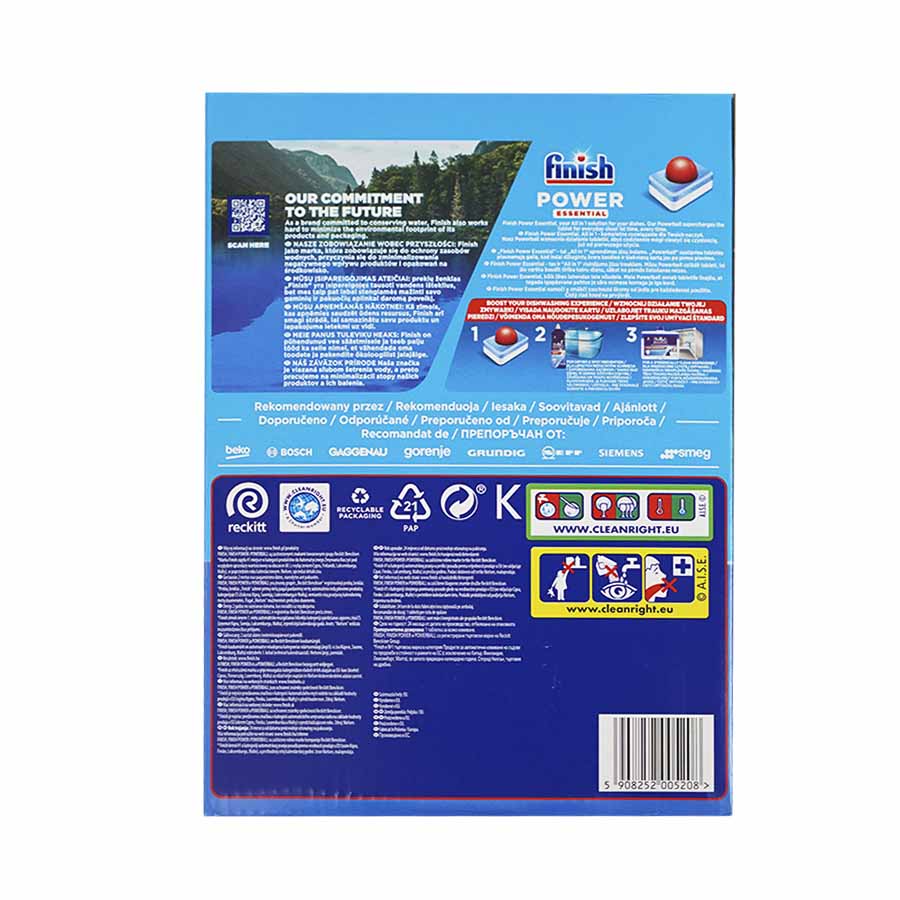 Viên rửa bát Finish Power Essential 112 viên hương chanh