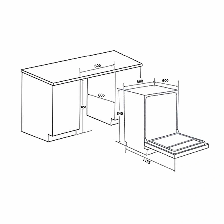 Máy rửa bát độc lập Spelier 14 bộ SP-14DW