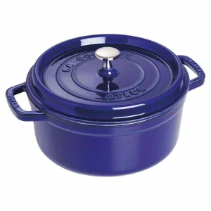 Nồi gang tròn Staub màu xanh đen 26cm – 5.2L