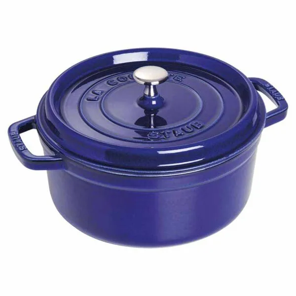 Nồi gang tròn Staub màu xanh đen 26cm – 5.2L