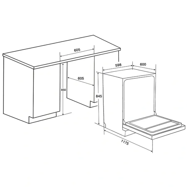 Máy rửa bát Spelier SP 15 DW-S/HA