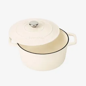 Nồi gang tròn tráng men sứ cao cấp Ciwete Acreamwhite 27cm CI0101