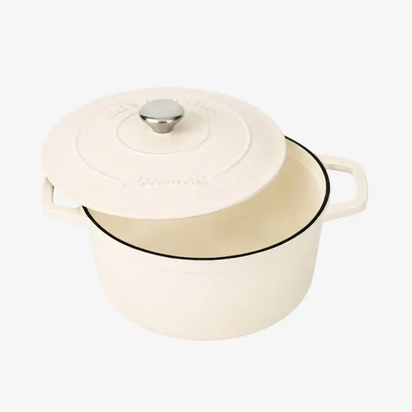 Nồi gang tròn tráng men sứ cao cấp Ciwete Acreamwhite 27cm CI0101