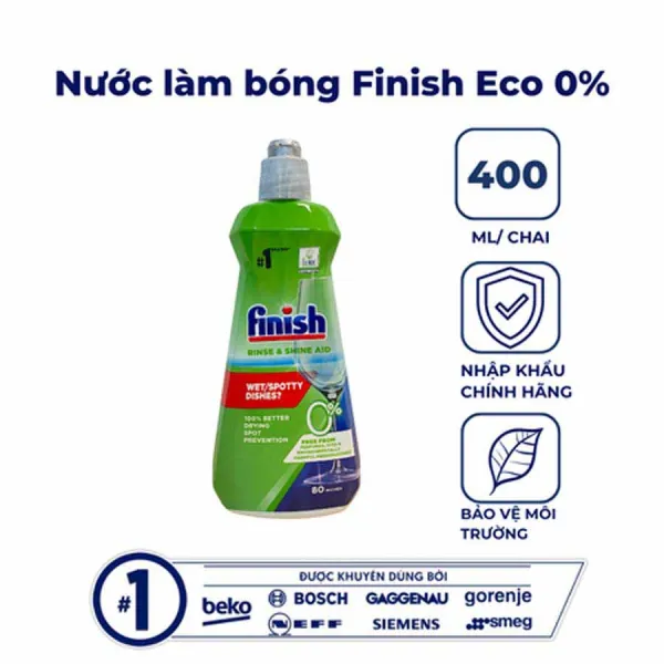 Nước làm bóng Finish Eco 0% 400ml