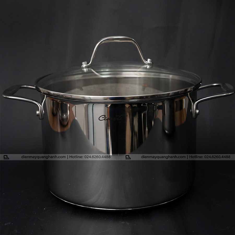 Ảnh thực tế Bộ nồi inox cao cấp Ciwete 7 món có xửng hấp (chảo chống dính) SS0103-11PC NEW-NS