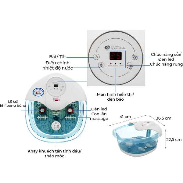 Bồn ngâm chân massage đa năng Rio FTBH5