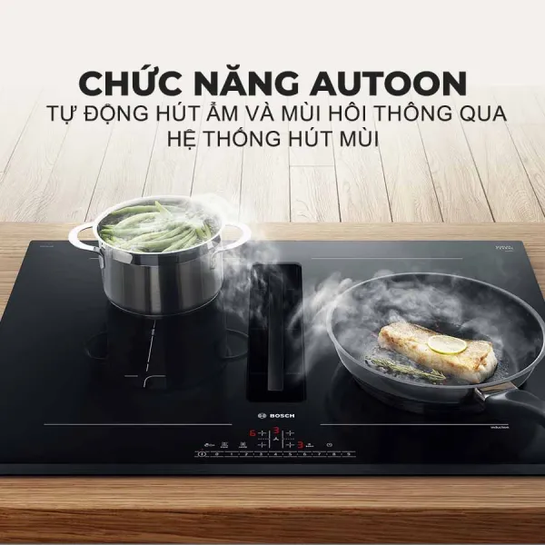Bếp từ kết hợp hút mùi Bosch PVQ731F15E