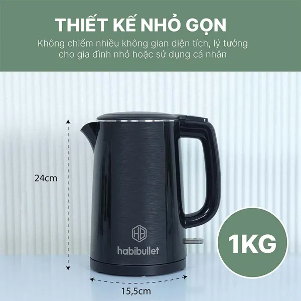 Ấm đun siêu tốc cao cấp Habibullet KHB2486 1.5 lít