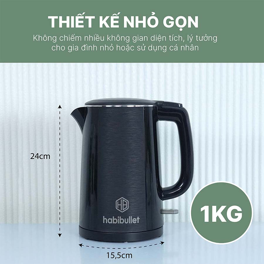 Ấm đun siêu tốc cao cấp Habibullet KHB2486 1.5 lít