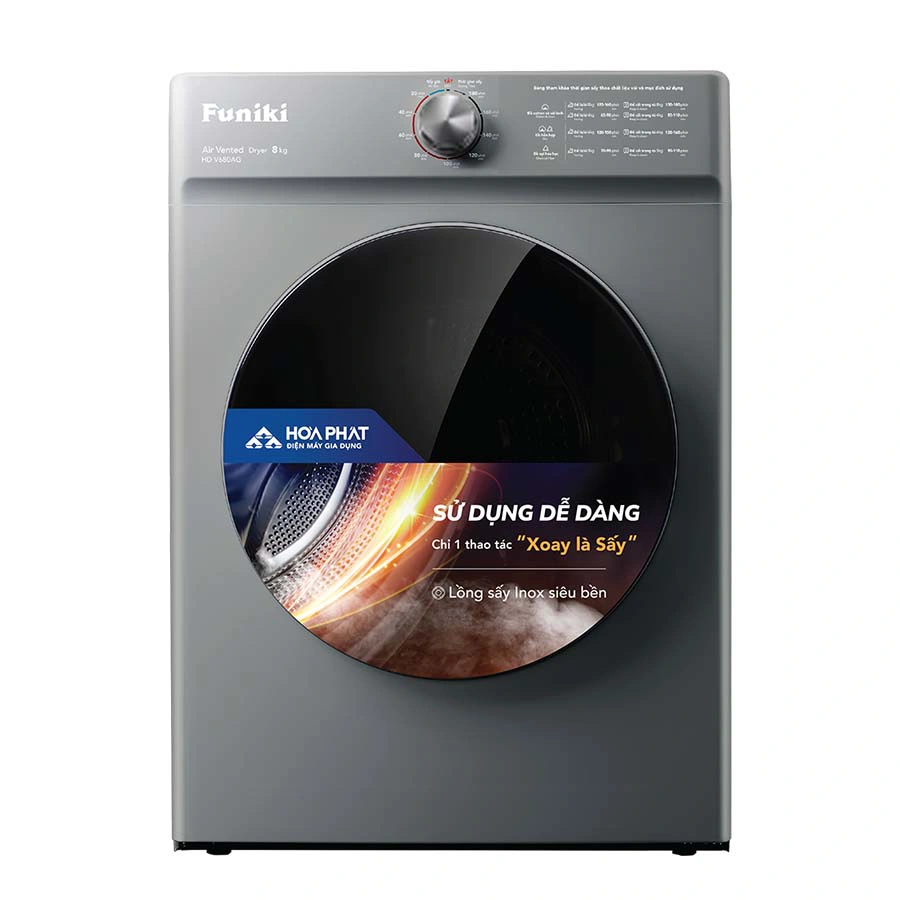 Máy sấy thông hơi Funiki HD V680AG 8kg