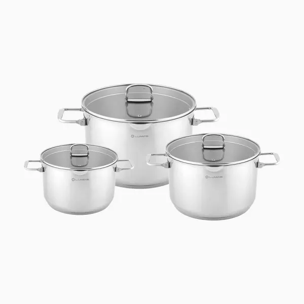 Bộ nồi inox 3 món cao cấp Lumias NOVA Cookware