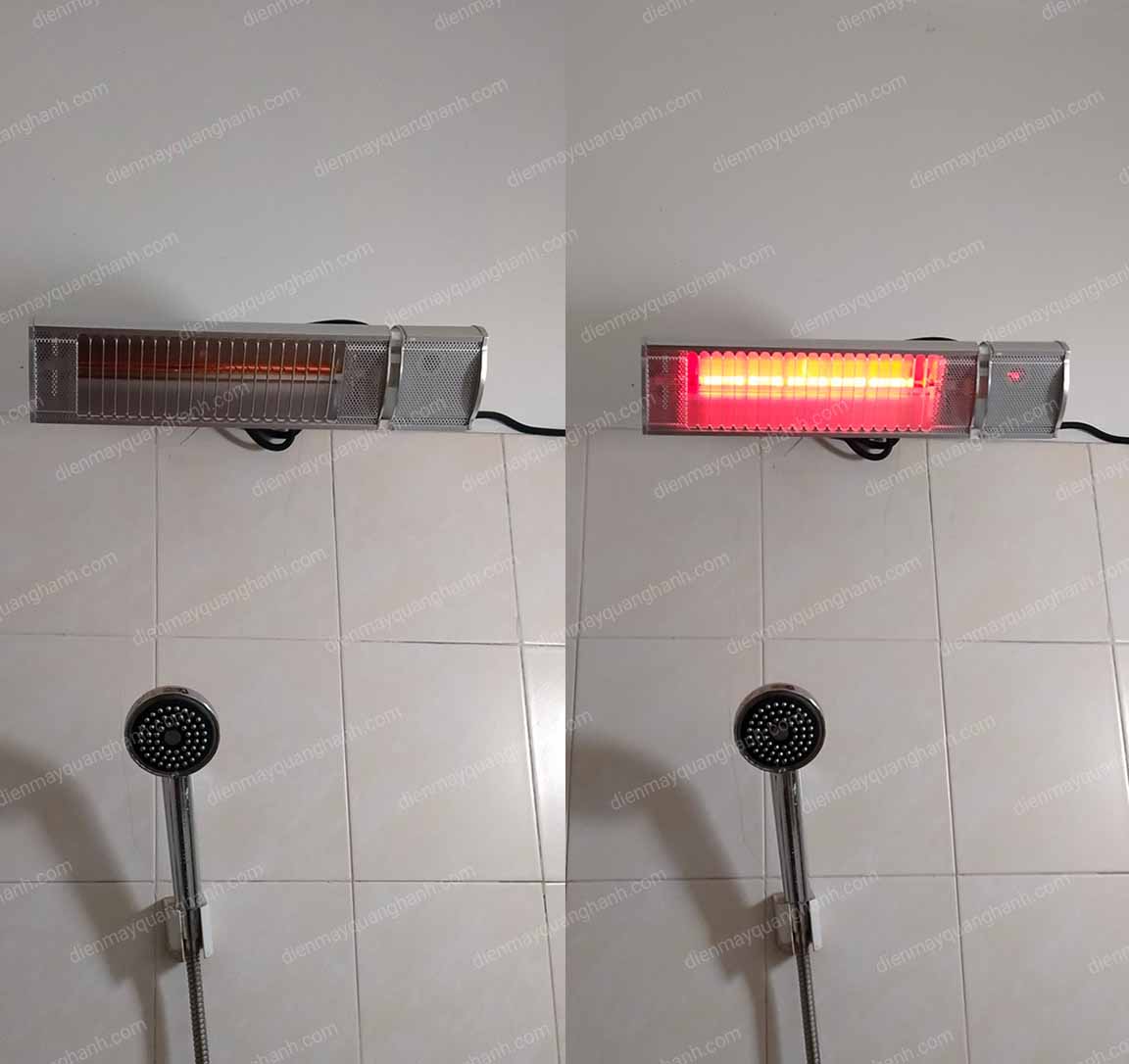 Ảnh thực tế Đèn sưởi Heizen Appino 10 có điều khiển không chói mắt 1000W