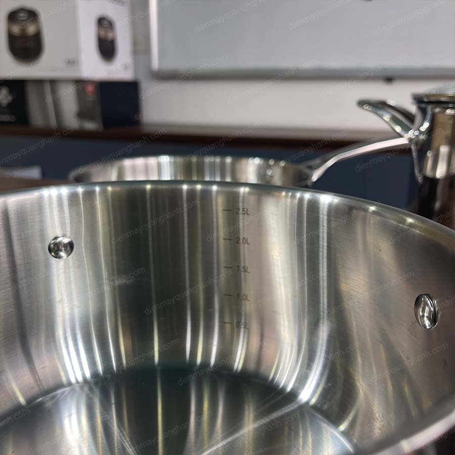 Ảnh thực tế Bộ nồi chảo Inox 5 đáy Catania CTP-8641