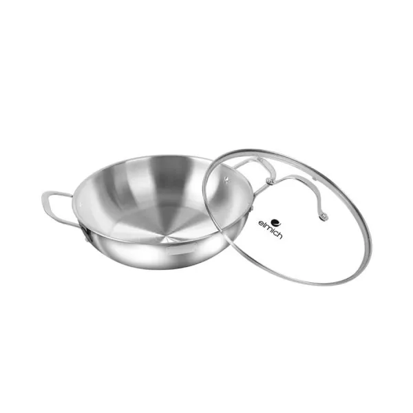Chảo xào Inox cao cấp 3 lớp đáy liền Elmich Trimax EL3798 size 30cm