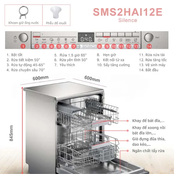 Máy rửa bát Bosch SMS2HAI12E
