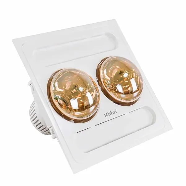 Đèn sưởi nhà tắm 2 bóng âm trần Kohn BK03GR