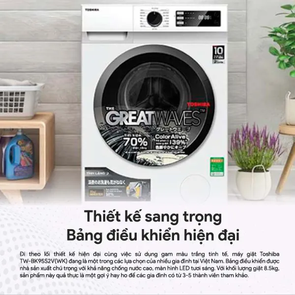 Máy giặt Toshiba Inverter 8.5 kg TW-BK95S2V(WK)