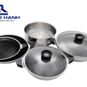 Bộ nồi chảo T&K Blackcube Attractino F000016