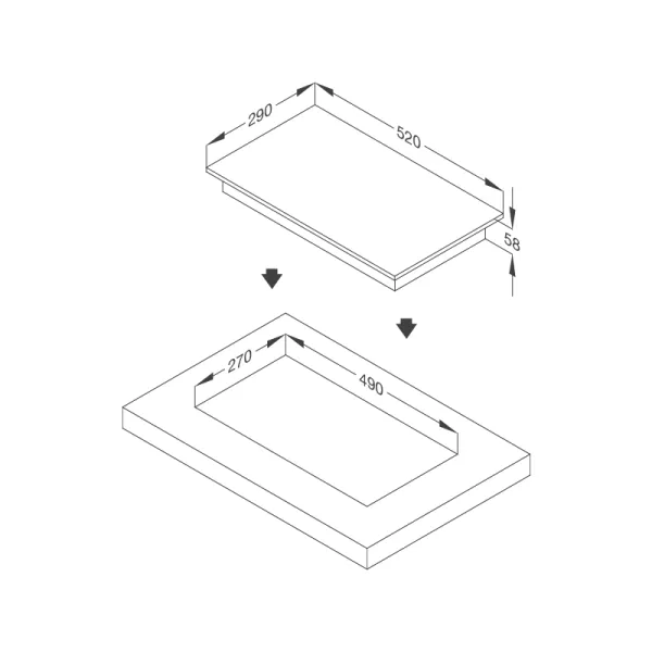 Bếp Từ 1 Vùng Nấu Domino Malloca MDI 301
