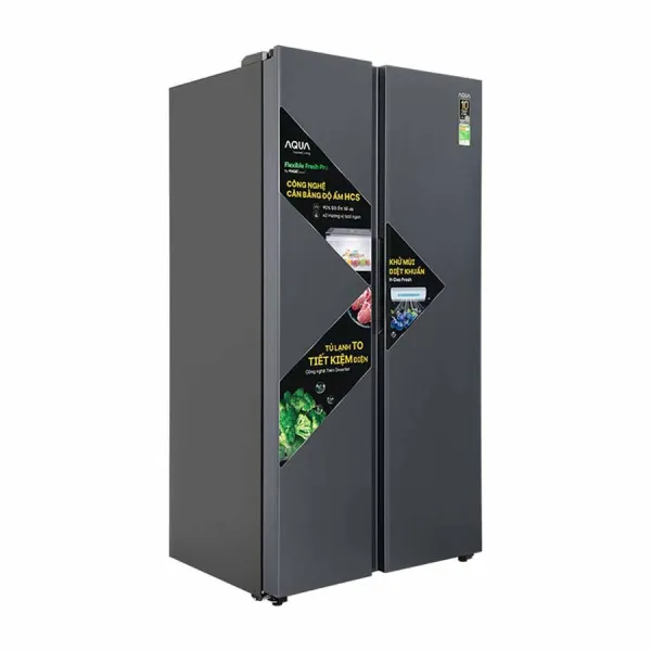 Tủ lạnh Aqua Inverter 646 lít Side by Side AQR-S682XA(SLB)