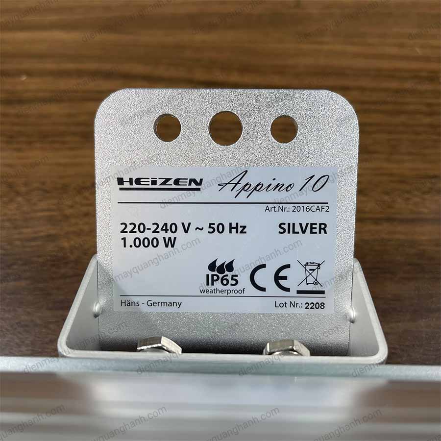 Ảnh thực tế Đèn sưởi Heizen Appino 10 có điều khiển không chói mắt 1000W