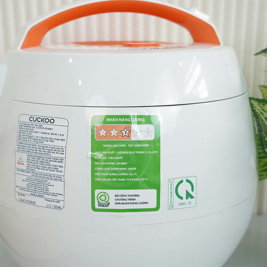 Ảnh thực tế Nồi cơm điện Cuckoo CR-0661 1.08 lít